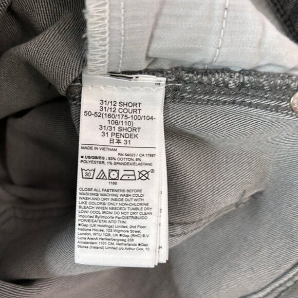NEW Gap Vintage Slim Sky High Rise Jeans Womens Size 31 Short Gray - Picture 12 of 12